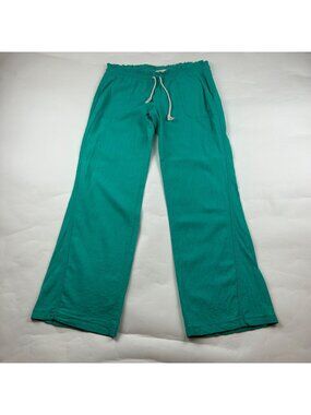 Kiss & Cry Turquoise Linen Blend Wide Leg Lounge Pant L